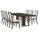 Kelly  Rectangular Dining Table Set Dark Grey