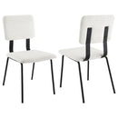 Calla Fabric Upholstered Dining Side Chair Grey (Set of 2)