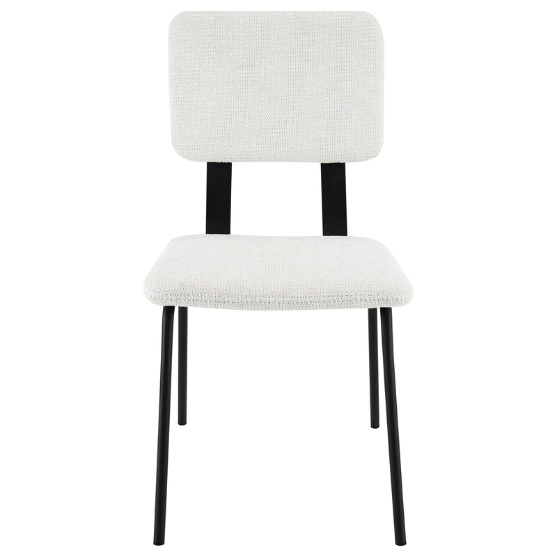 Calla Fabric Upholstered Dining Side Chair Grey (Set of 2)