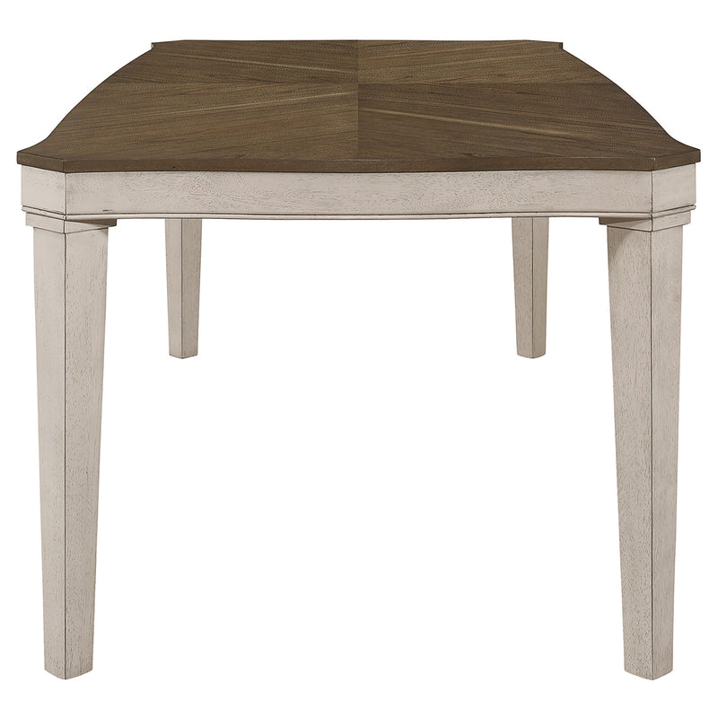 Ronnie  Rectangular Dining Table Set Rustic Cream