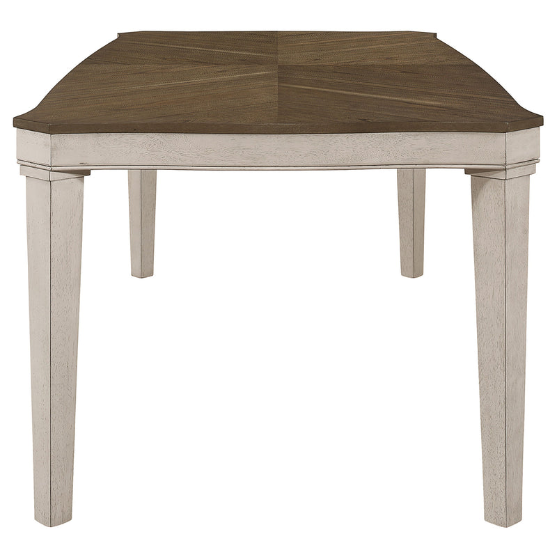 Ronnie  Rectangular Dining Table Set Rustic Cream