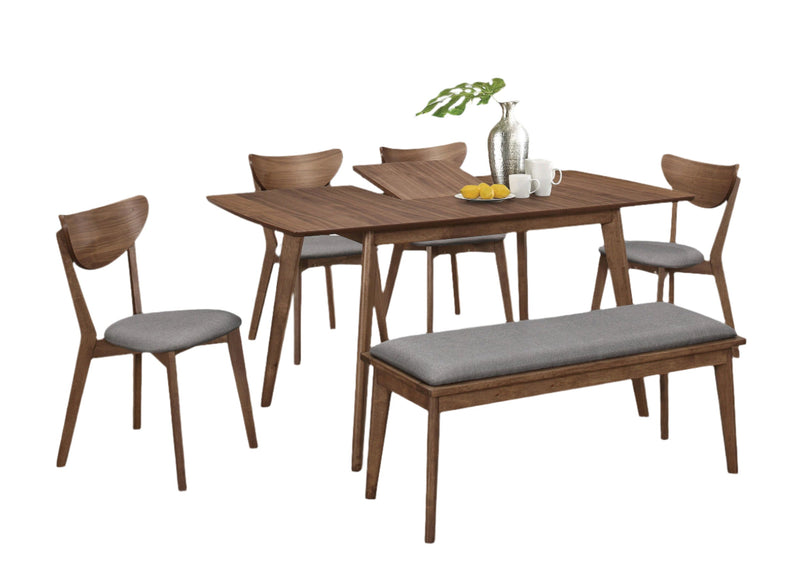 Alfredo Butterfly Leaf Dining Set Natural Walnut