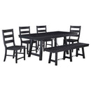 Newport  Rectangular Trestle Dining Table Set Black