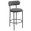 Viola Boucle Upholstered Bar Chair Grey (Set of 2)