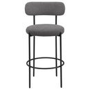 Viola Boucle Upholstered Bar Chair Grey (Set of 2)