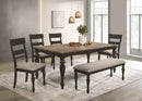 Bridget  Rectangular Dining Set Charcoal Sand Through