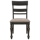 Bridget  Rectangular Dining Set Charcoal Sand Through