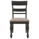 Bridget Wood Dining Side Chair Charcoal (Set of 2)