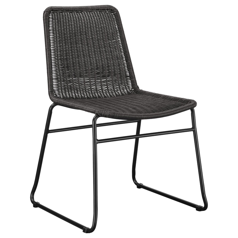 Aviano  Round Glass Top Dining Table Set Gunmetal