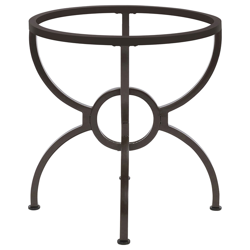 Aviano Round Metal Dining Table Base Gunmetal