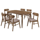 Dortch  Oval Solid Wood Dining Set Walnut