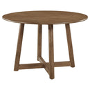 Dinah  Round Solid Wood Dining Set Walnut