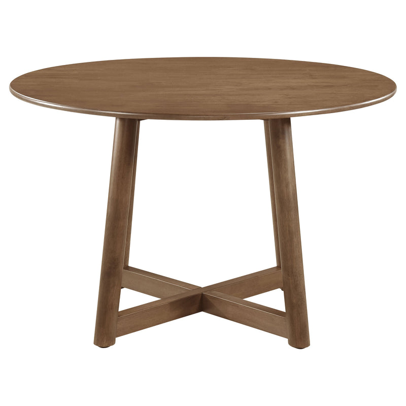 Dinah  Round Solid Wood Dining Set Walnut