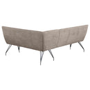 Dodson Fabric Upholstered L-Shaped Nook Dining Bench Grey