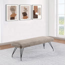 Dodson Fabric Upholstered Dining Bench Grey