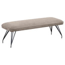 Dodson Fabric Upholstered Dining Bench Grey