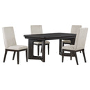 Hathaway  Rectangular Dining Table Set Acacia Brown