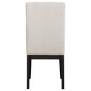 Hathaway Upholstered Dining Side Chair Cream (Set of 2)