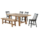 Middleton  Extension Leaf Dining Set Brown and Black