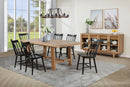 Middleton  Extension Leaf Dining Set Brown and Black