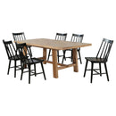 Middleton  Extension Leaf Dining Set Brown and Black