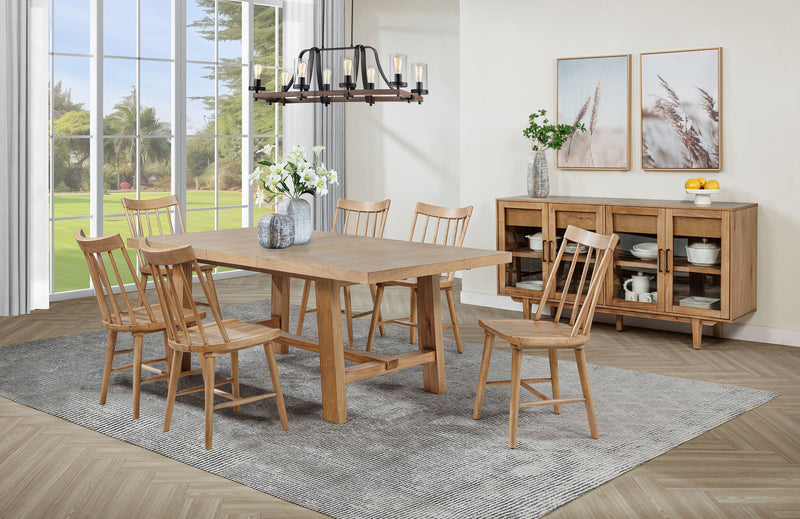 Middleton  Extension Leaf Dining Set Brown and Black