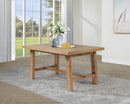 Middleton 106-inch Extension Leaf Dining Table Natural Brown