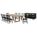 Middleton  Extension Leaf Dining Set Brown and Black