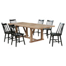 Middleton 7-piece Extension Leaf Dining Set Brown and Black