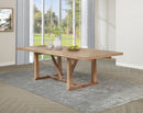 Middleton 106-inch Extension Leaf Dining Table Natural Brown