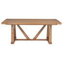 Middleton 106-inch Extension Leaf Dining Table Natural Brown