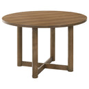 Crestmore  46-inch Round Wood Dining Table Set Walnut