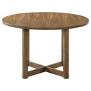 Crestmore  46-inch Round Wood Dining Table Set Walnut