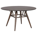 Everton  Round 53-inch Dining Table Set Dark Walnut