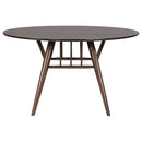 Everton  Round 53-inch Dining Table Set Dark Walnut