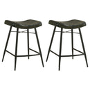 Bayu Leather Upholstered Bar Stool Antique Camel (Set of 2)