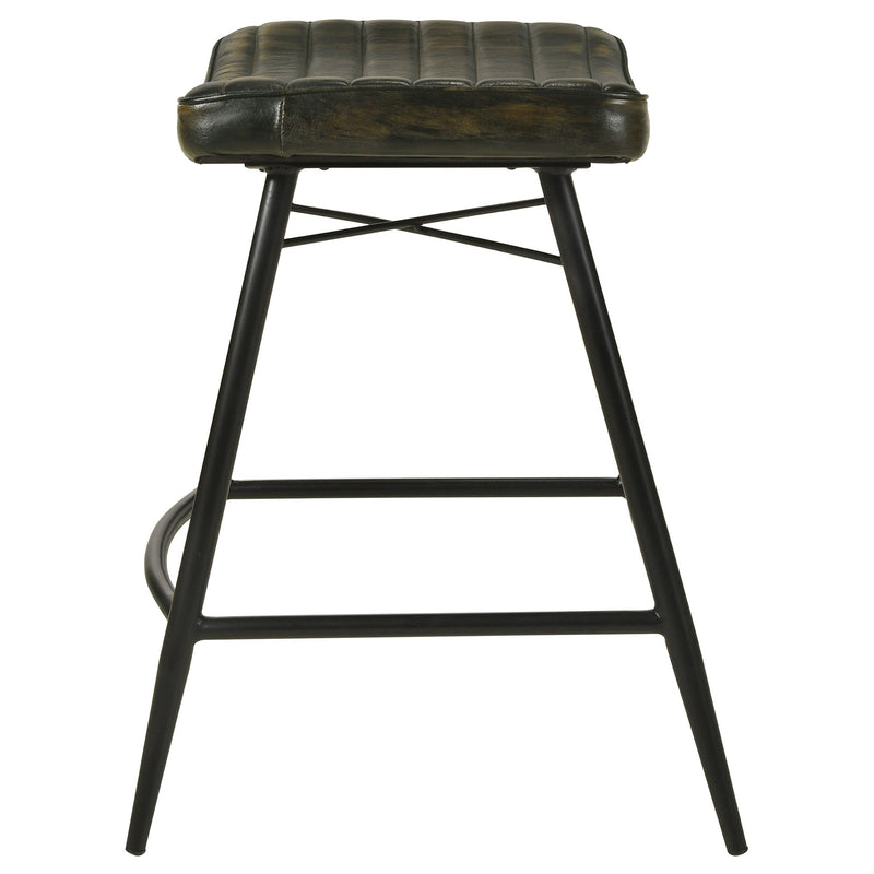 Bayu Leather Upholstered Bar Stool Antique Camel (Set of 2)