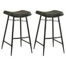 Bayu Leather Upholstered Bar Stool Antique Camel (Set of 2)