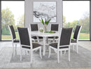Judd  54-inch Round Wood Dining Table Set Pearl White