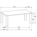 Castlewood 71-inch Rectangular Wood Dining Table Brown Oak