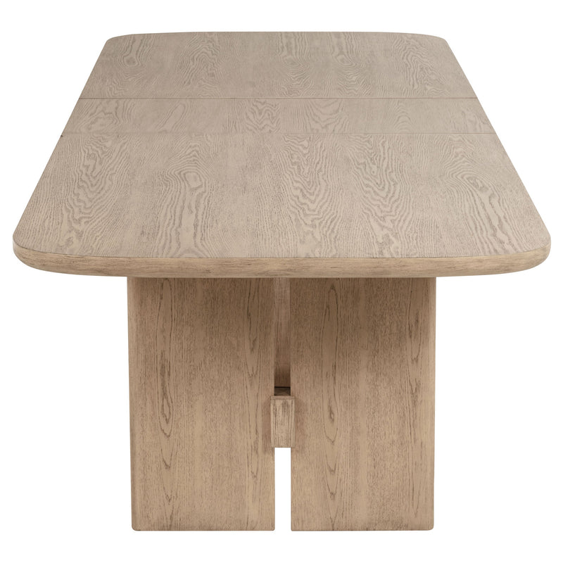 Kailani  Wood Dining Set with Sideboard Beige Oak