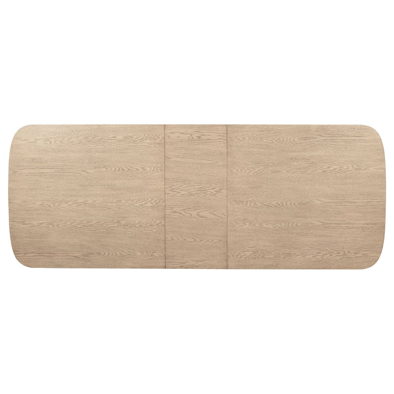 Kailani  Rectangular Wood Dining Table Set Beige Oak