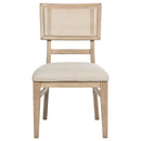 Kailani Rattan Cane Dining Side Chair Beige Oak (Set of 2)