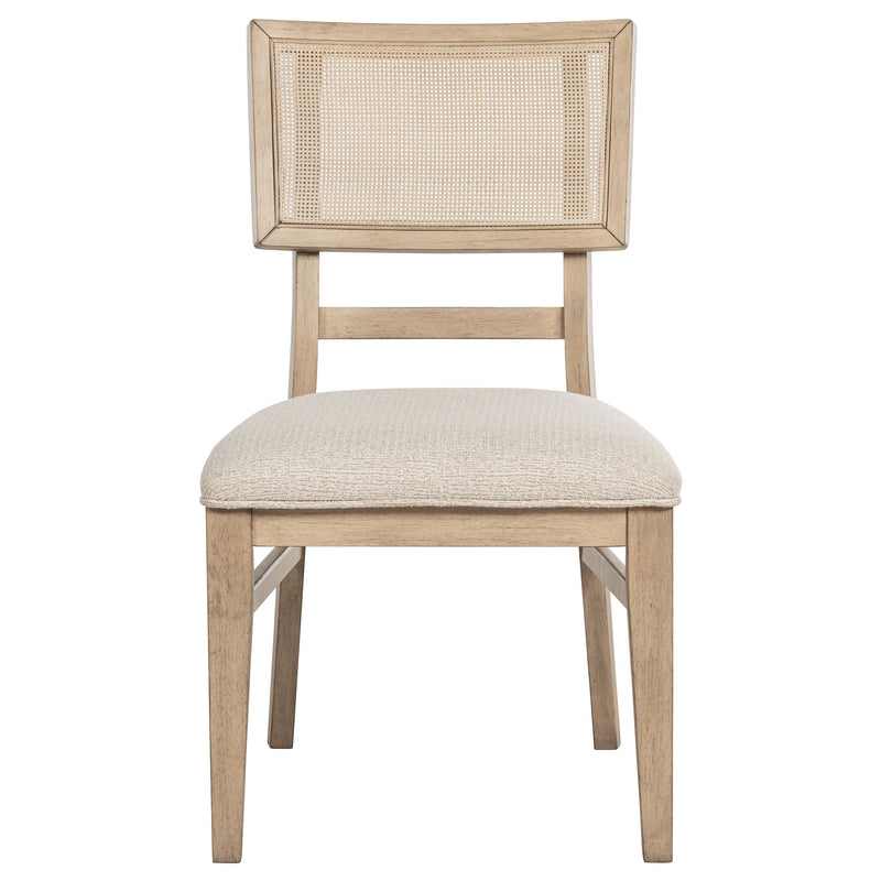 Kailani Rattan Cane Dining Side Chair Beige Oak (Set of 2)
