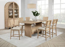 Kailani  Wood Counter Height Dining Set Beige Oak