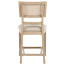 Kailani Rattan Cane Counter Side Chair Beige Oak (Set of 2)
