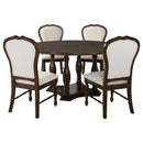 Landon 60-inch Round Dining Table Set Rich Brown
