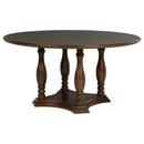 Landon 60-inch Round Dining Table Set Rich Brown