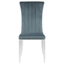 Beaufort  Rectangular Dining Set Chrome and Grey