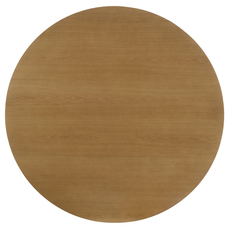 Hartville Round Dining Table Set Natural Light Brown
